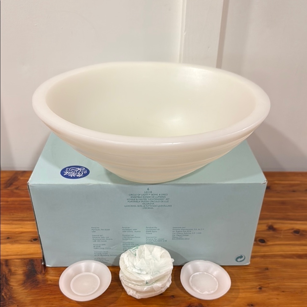NEW PartyLite Circle of Light Bowl & Disks